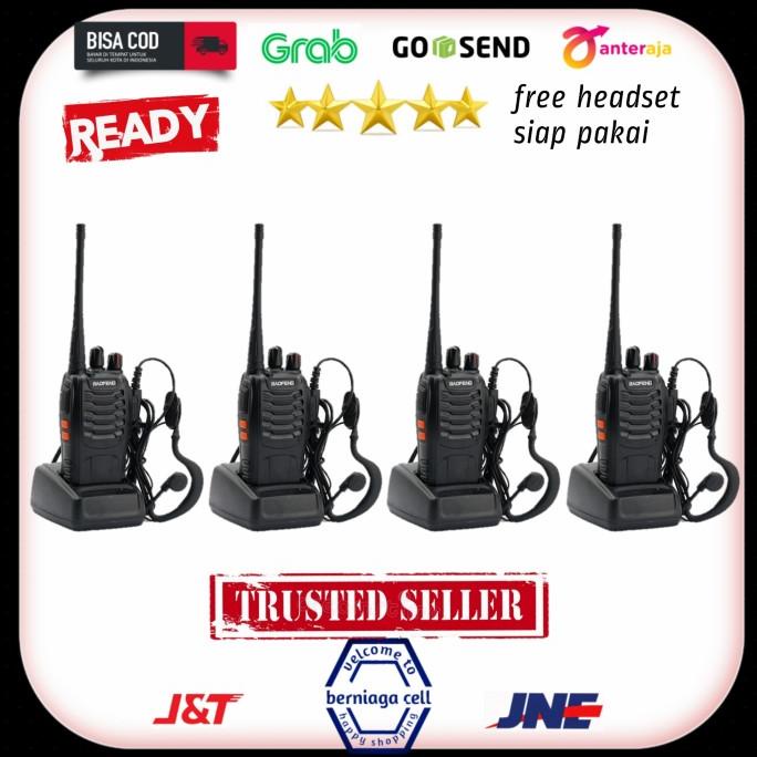 Paket 4 Unit Radio HT Murah Walkie Talkie Baofeng 888s Terkoneksi