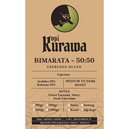 

Kopi Espresso House Blend 50:50 Coffee Beans BIMARATA Biji Bubuk 1Kg
