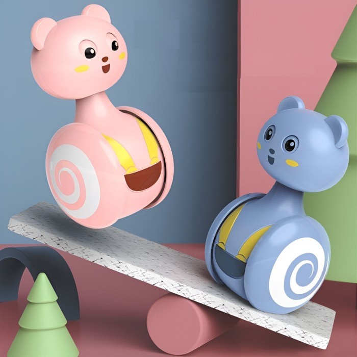Tumbler Bear Baby Mainan Anak Kecil Lucu Cantik Mainan Bayi 6 Bulan