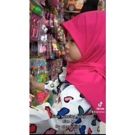 Jilbab Bayi / Hijab Anak/ Kerudung Baby Alena Kancing (ORI Alena Hijab)