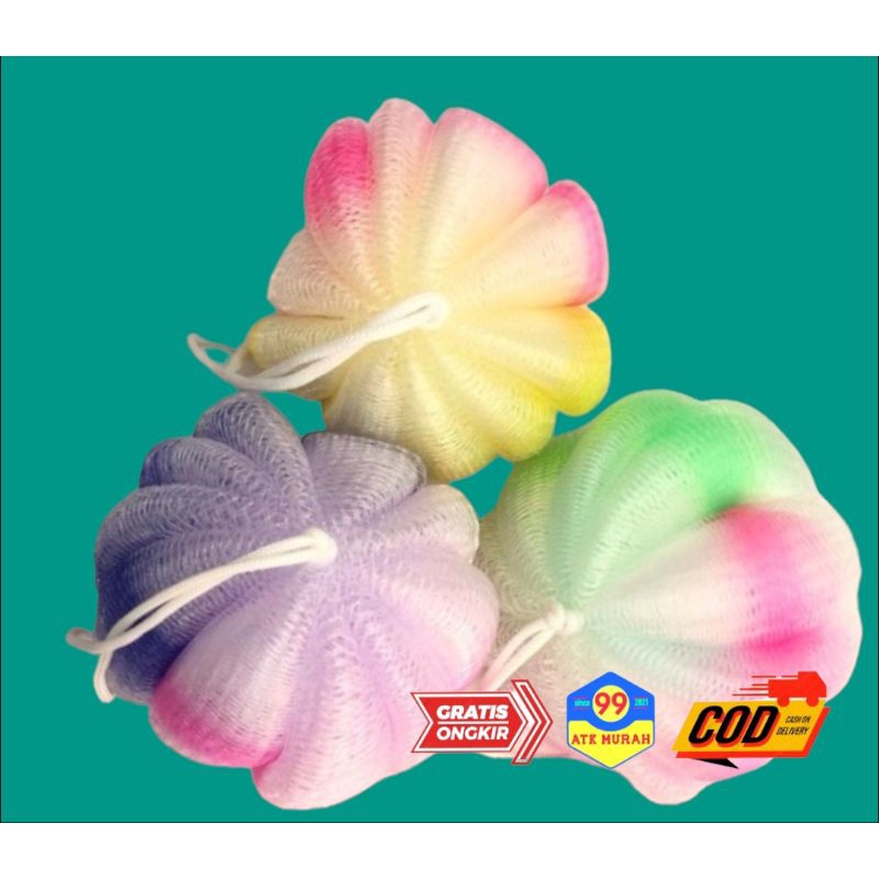 LABU spon- SHOWER PUFF 30gram/Bath sponge/spon jaring/peralatan mandi