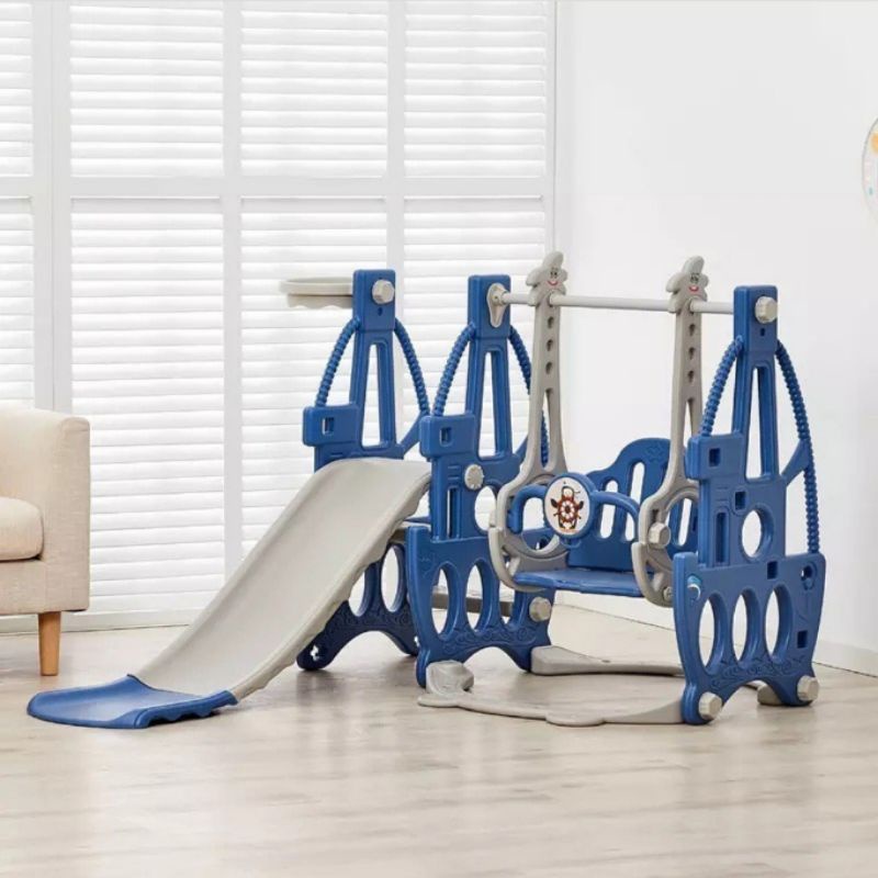 Perosotan 3in1 ayunan ring basket kisubo / pesorotan anak / kids slide berkualitas mainan anak sni