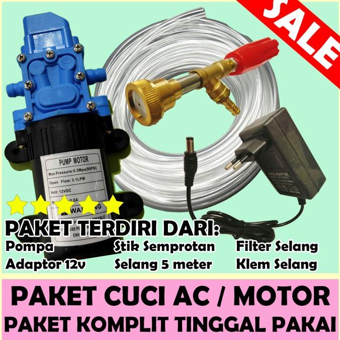 PAKET ALAT CUCI MOTOR AC KOMPLIT MESIN STIM JETWASH MINI