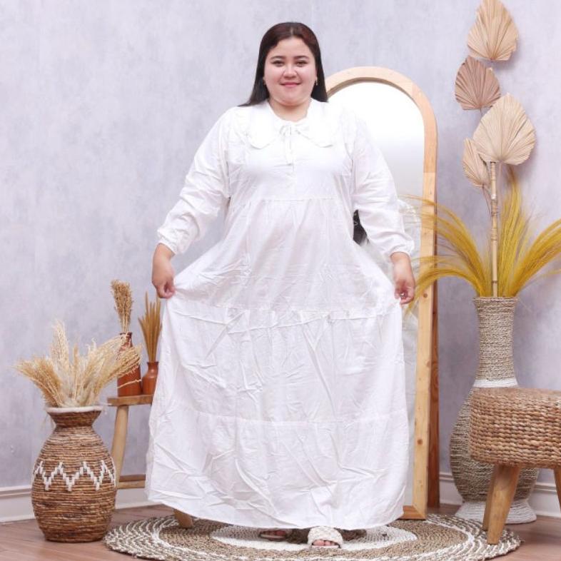 Model Baru MIDI DRESS KEKINIAN MUAT BB 100 KG BUSUI BAHAN RAYON DASTER LENGAN PANJANG  DASTER SUSUN 
