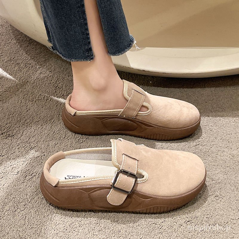 [✅BISA COD] #Sisjuly# Sandal wanita/Sandal sepatu bawah tebal wanita / satu sanggurdi tas kepala set