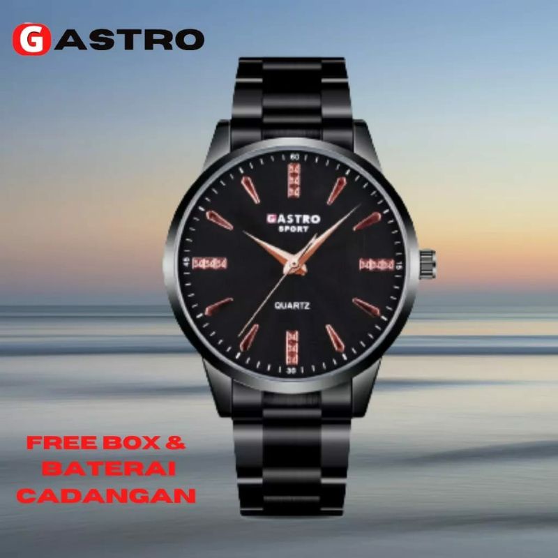 Jam Tangan Gastro Pria Analog Stainliss Steel Terlaris Favorit Kuarsa