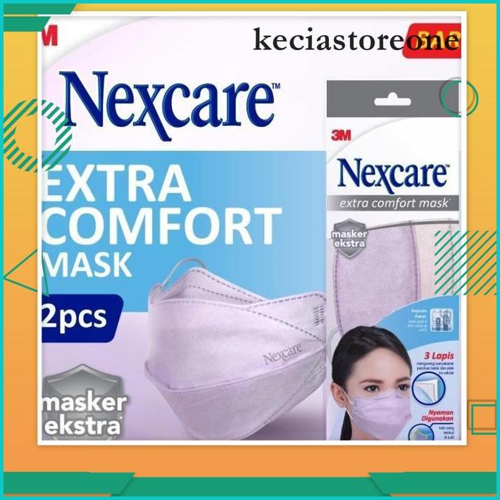 3M NEXCARE MC 21 EXTRA COMFORT MASK / MASKER 4D EARLOOP 3 LAPIS 1 BOX BAHAN BERKUALITAS