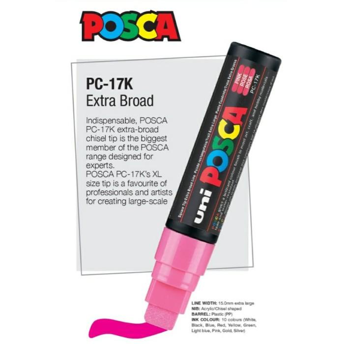 

Terlaris Uni Posca Paint Marker Pc-17K - Extra Broad - Chissel Tip 15Mm