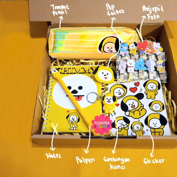 Hot Sale Paket Alat Tulis Karakter Bts Bt21 Termurah