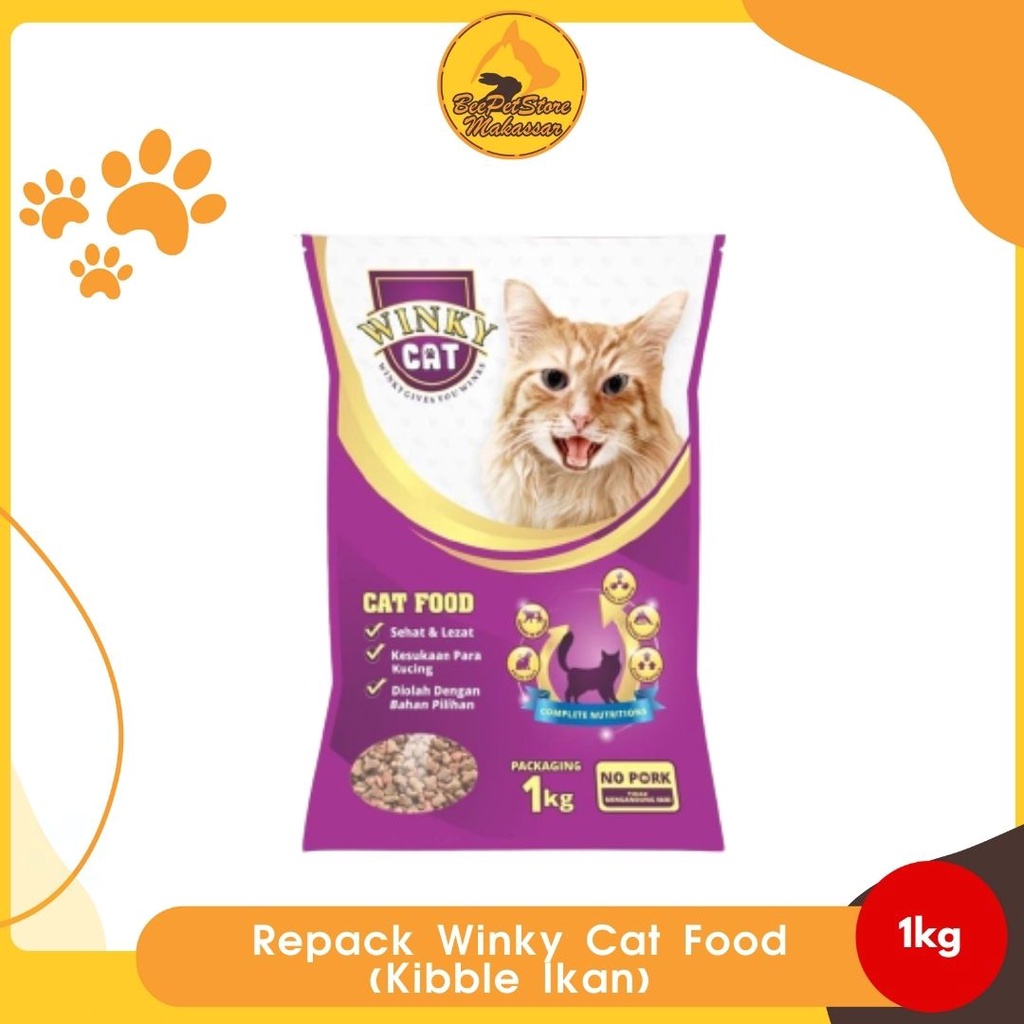 Makanan Kucing Kering Repack Winky Cat Tuna Kibble Hati Cat Dry Food 1 kg