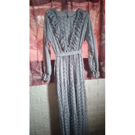 Preloved Gamis Warna Abu-Abu