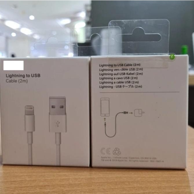 KABEL USB DATA CHARGER LIGHTNING PANJANG 2M ORIGINAL IPHONE X 7 2METER