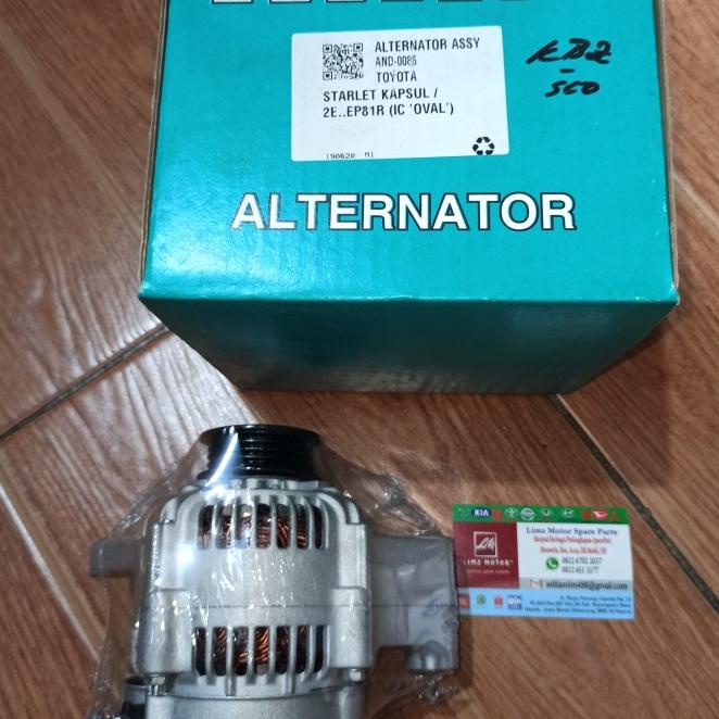 Alternator Assy-Dinamo Ampere Toyota Starlet Kapsul Ep 81 Ic Oval