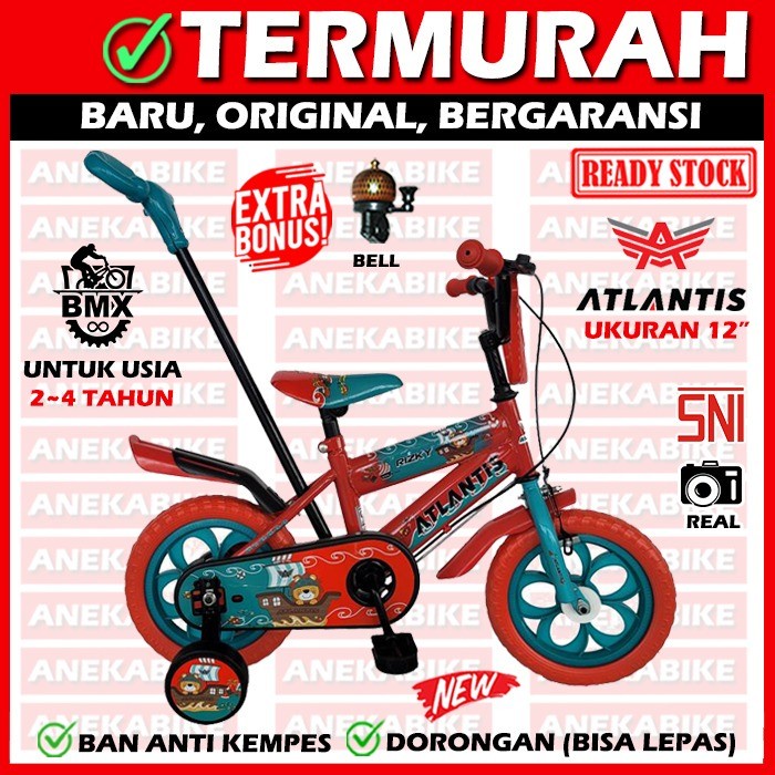 Sepeda Anak BMX 12 Inch Ban Eva Dorongan NEW
