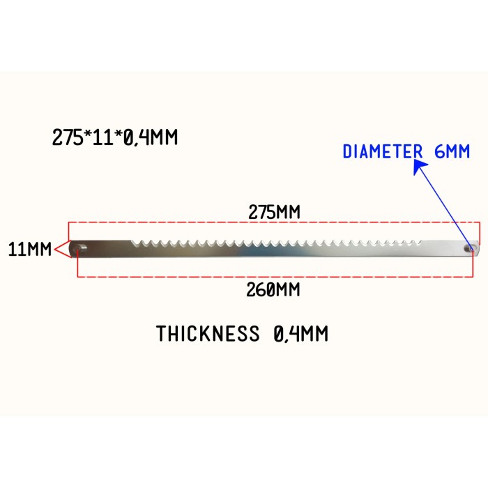 Bread Slicer Blade-Pisau Roti Tawar/Pisau Sandwich-Food Grade-275