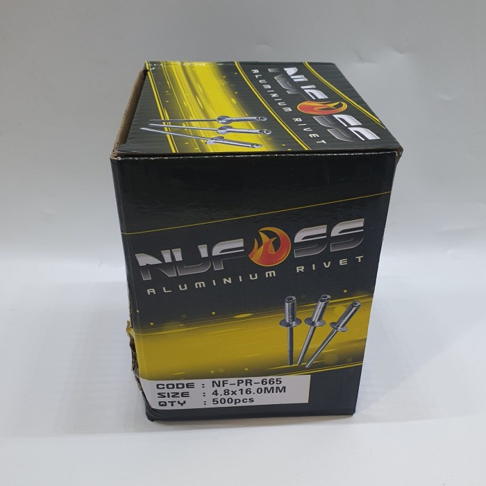 NUFOSS 665 Paku Rivet 4.8 mm x 16 mm Alumunium Rivet Paku Ripet