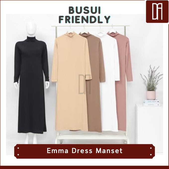 Dalaman Gamis Manset Muslim Busui Lengan Panjang Inner Dress Premium