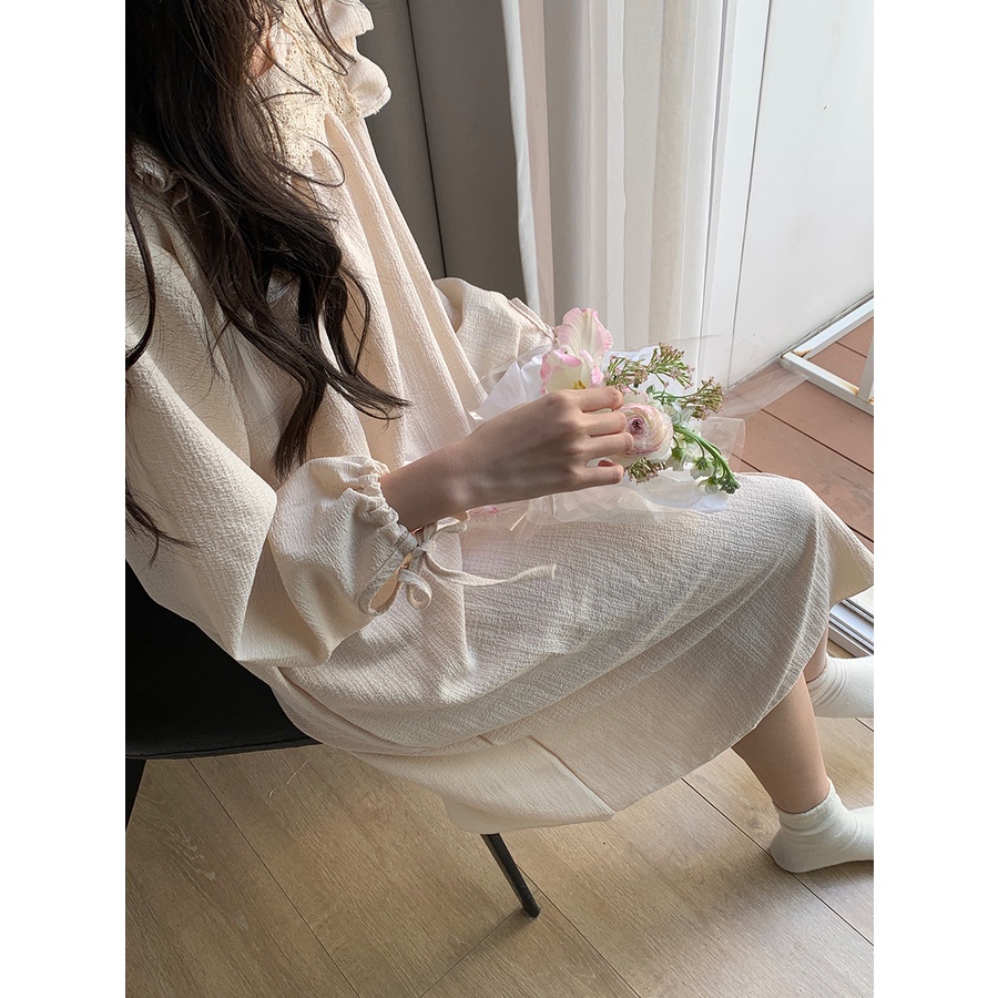 ☸▥stelan baju tidur wanita Xinbangbang Homedress 2023 new court style student nightdress female long-sleeve sweet home clothes can be used outside #COD baju tidur wanita bahan kaos