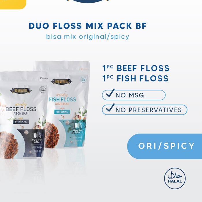 

Termurah | KI3 | Grandville Abon SAPI & IKAN Crunchy Duo Mix Pack