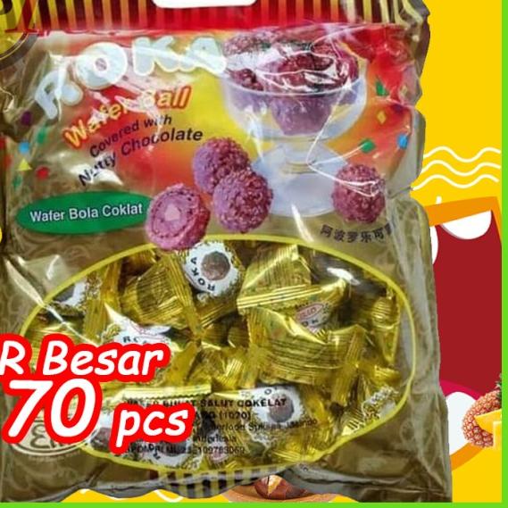 

Discount | KI3 | Apollo Roka Chocolate Refill Wafer Ball 420G / Roka Coklat 70pcs