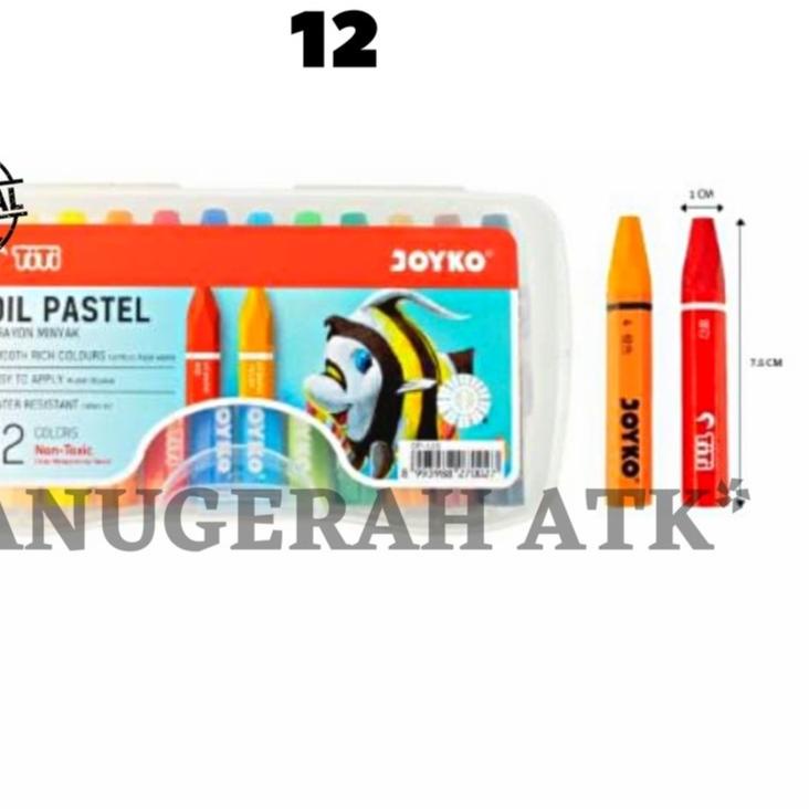 

6.6 Sale | TD4 | Oil Pastels / Krayon / Crayon Titi 12 Warna Original Joyko