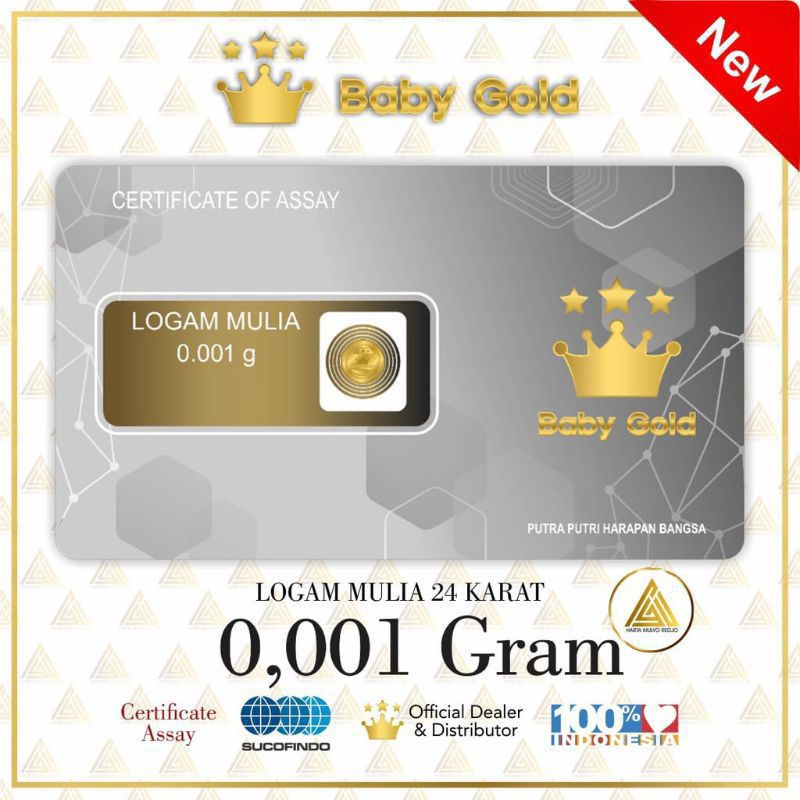 Logam Mulia Minigold Emas Asli 24Karat | babygold
