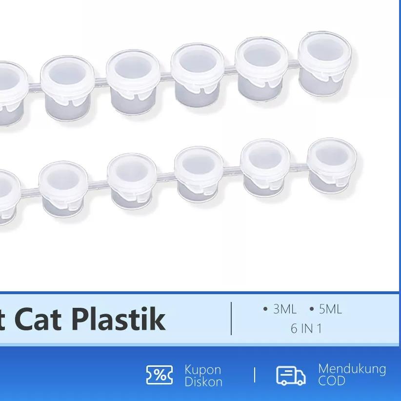 

COD | HJ6 | BEVAVAR Pot Cat Plastik Renteng 6Tabung 6 X 5Ml Tempat Cat Acrylic Akrilik Paint Pot Ink Tinta Cup Strip