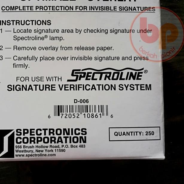 

Discount | KF7 | Overlay Spectroline sticker tanda tangan buku tabungan high quality