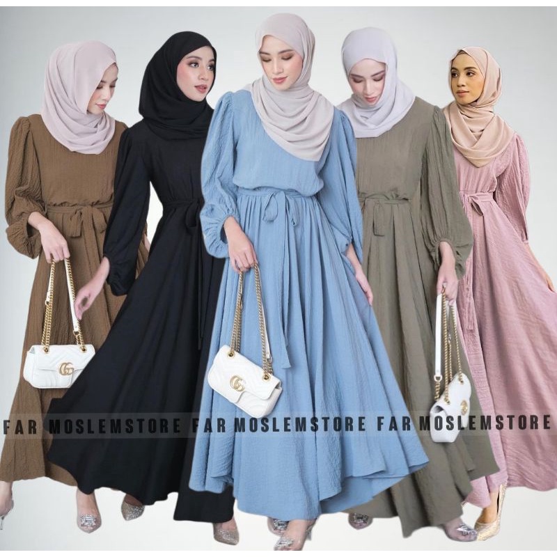 INAYAH DRESS MUSLIMAH GAMIS PESTA TERBARU 2023/DRESS POLOS MAYUNG VIRAL KEKINIAN/FASHION MUSLIM WANITA TERLARIS/FAR MOSLEMSTORE