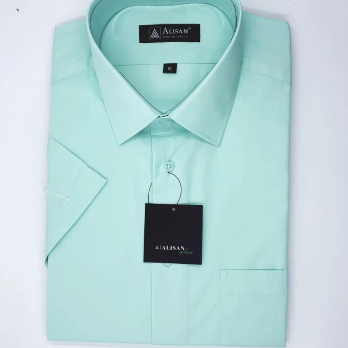 Kemeja Pria ALISAN Kemeja Pria Lengan Pendek Reguler Polos/ANEKA WARNA/ H2(U6O0) Kemeja Pria Motif K