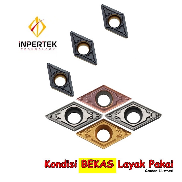 Insert DCMT 11 T3 BEKAS Mata Bubut DCMT 11 Pisau Bubut Chip Bubut DCMT11 CNC Widia