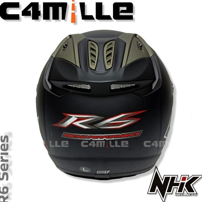 Helm NHK R6 Hitam dop / black dof