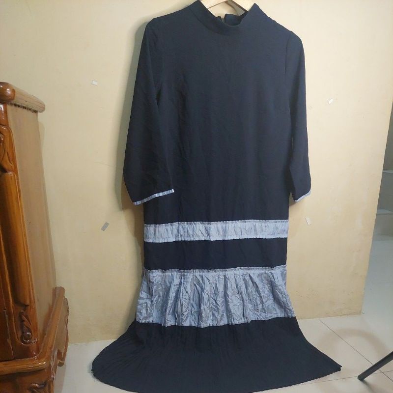 dress sifon plisket tebal