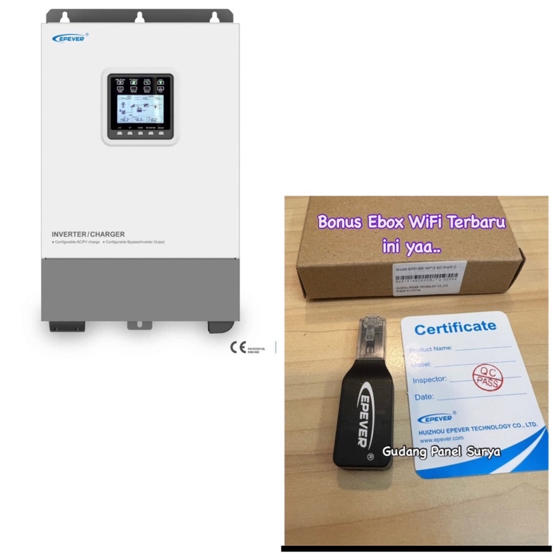 Inverter EPEVER UPower-Hi UP 5000 HM8042 Hybrid Inverter Charger 5000W 48V (BONUS Ebox WiFi 2,4G RJ4