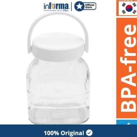 Informa - Glasslock 1 Ltr Stoples Retro - Putih ---READY---