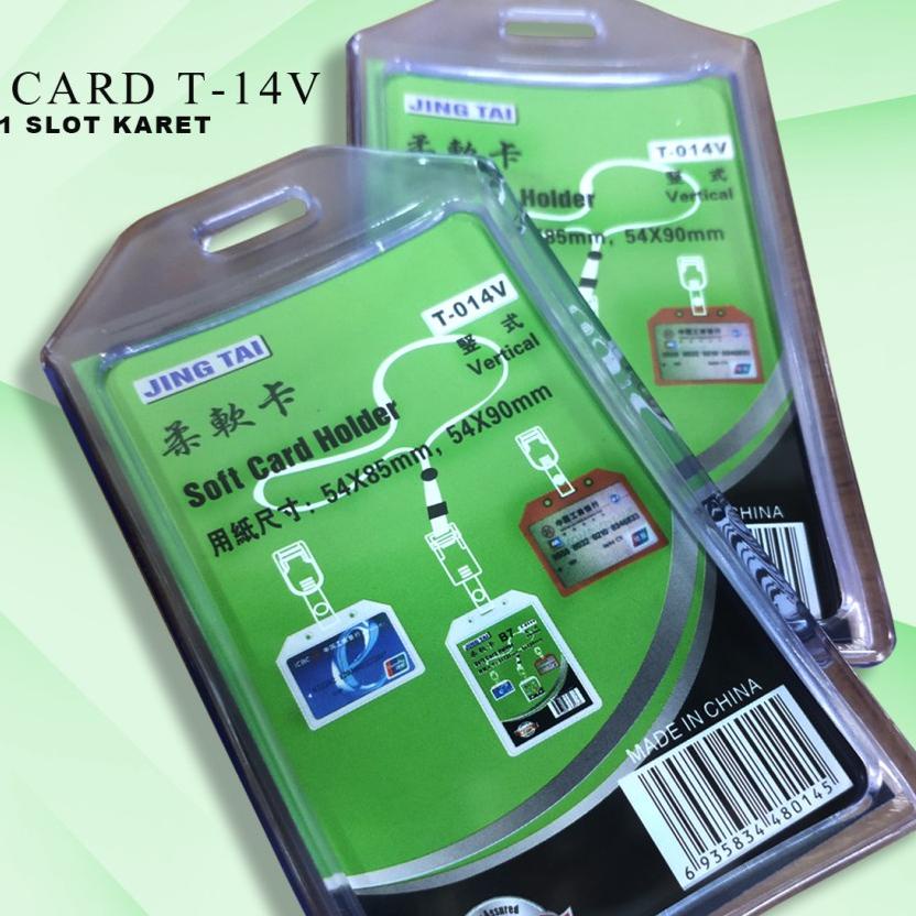 

New Product Tempat ID Card karet 1slot name tag id card holder Jing tai isi 10 pcs M00