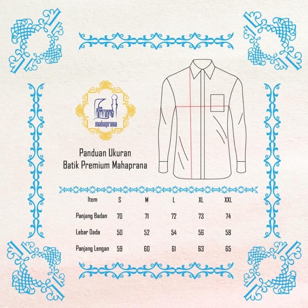 BATIK MAHAPRANA Motif ARYANA KRESNA II Atasan Kemeja Batik Pria Lengan Panjang Full Furing MHP-226