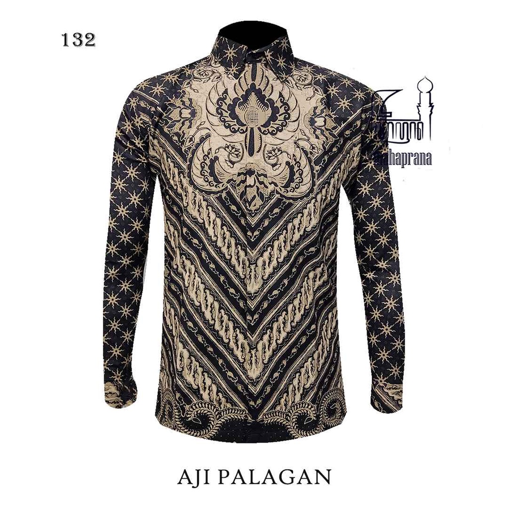 BATIK MAHAPRANA Motif AJI PALAGAN Atasan Kemeja Batik Pria Lengan Panjang Full Furing MHP-132