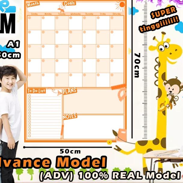 

Discount | TD4 | Schedule Board ADV Papan Jadwal Tulis Portrait JUMBO A1 Warna Ukuran Besar 70x50cm ADVANCE