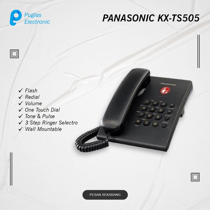 TELEPON PANASONIC KX-TS505MX / TELEPHONE KANTOR / TELEPON RUMAH ORIGINAL TERBARU