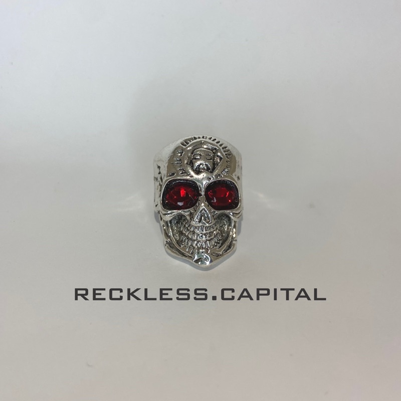 [Bayar di Tempat] Cincin pria/Cincin ring skull/Cincin Couple/ Ring skull/Cincin Titanium/ Cincin Ti