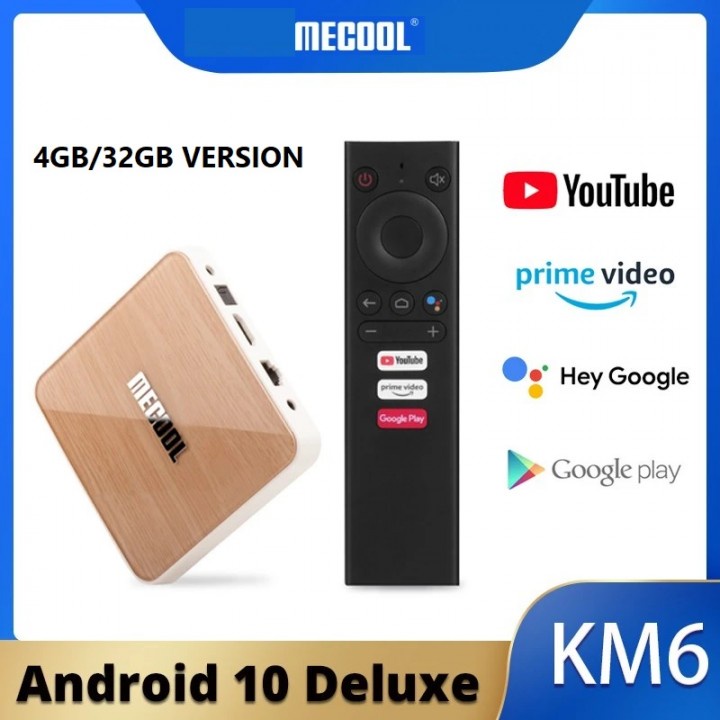 MECOOL KM6 DELUXE 32GB Version - 4K Android TV Box - Google Certified