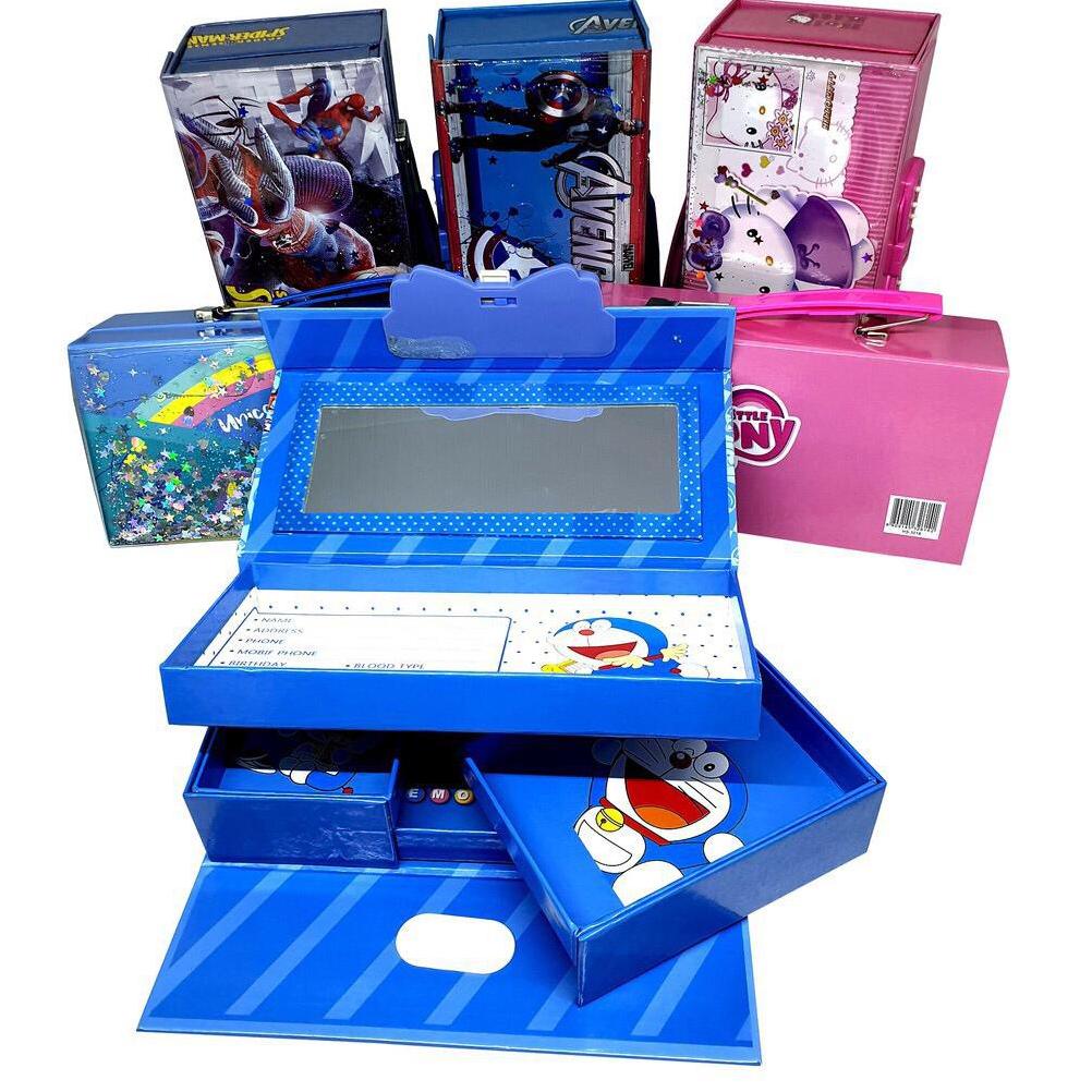 

[SP835] Tempat Pensil Kunci/Kotak Pensil Kode 3D 2 tingkat Hologram rp0zd