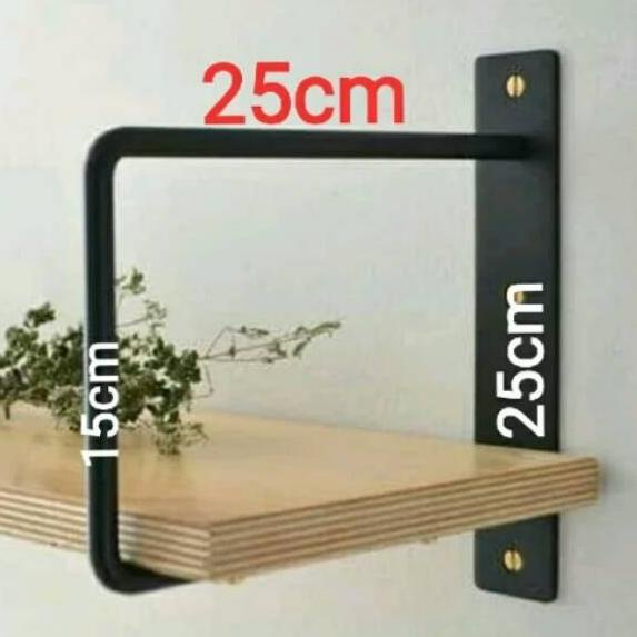 

<1>NS1A-C Bracket ambalan papan 25cm besi bracket rak dinding 852➞