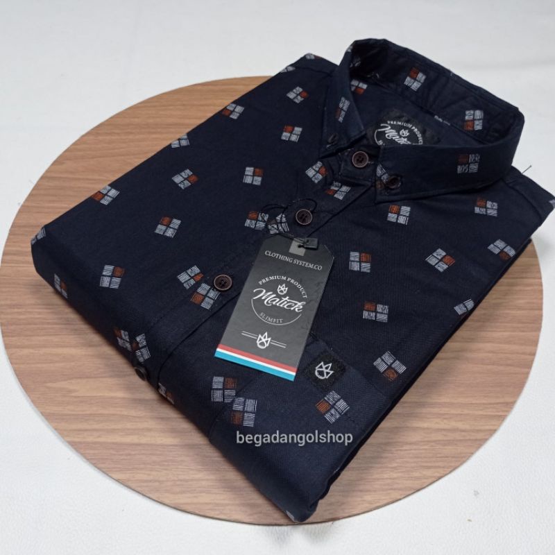 kemeja Pria motif - kemeja Pria lengan pendek - kemeja pria slim