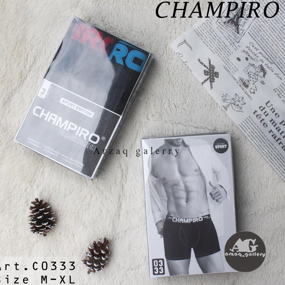 [3 pcs] Boxer champiro C.0333-C | Boxer Pria / Cd Boxer / Champiro / Celana Dalam Pria / Celana Boxe