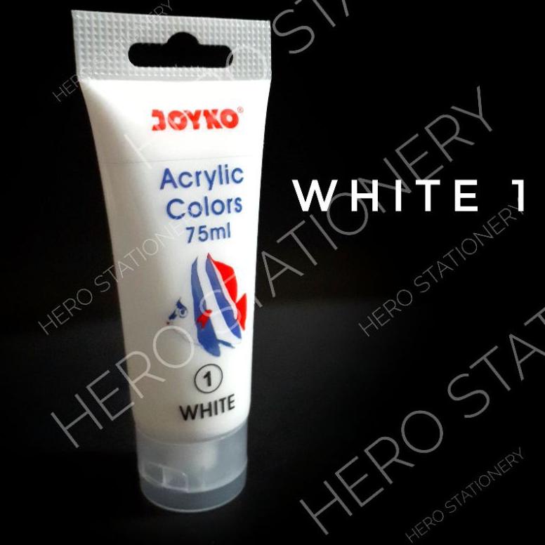 

[MG859] Cat acrylic akrilik joyko titi tube 75 ml warna putih white 1 Dijual Murah