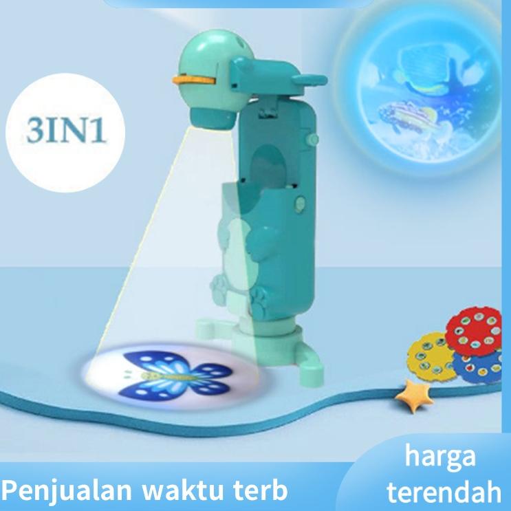 Style Proyektor Hewan Mainan Proyektor Anak 3in1 Camera Projection Belajar Menggambar Lampu Malam Pr