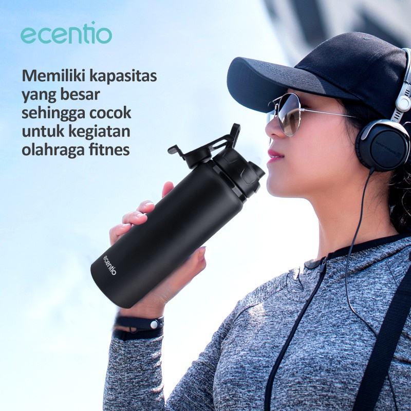 ecentio 750ml Botol Minum Olahraga/Botol air Tumbler Sports Tahan bocor/Cangkir/bottle