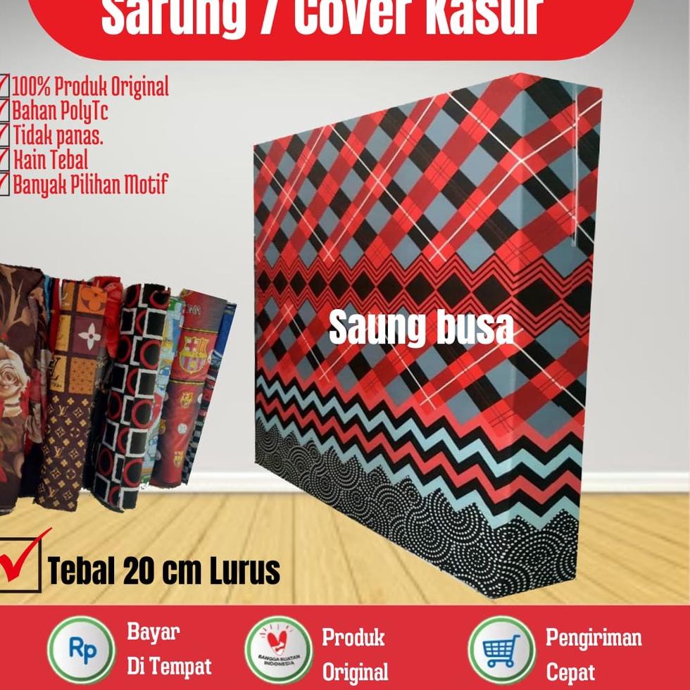 [COD ] Sarung Kasur Busa Resleting No 1,2,3,4 Single Tebal 20 Cm / Cover Kasur Busa Inoac/Sprei Resl